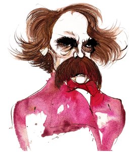 American writer Nathaniel Hawthorne; caricature by Neale Osborne
